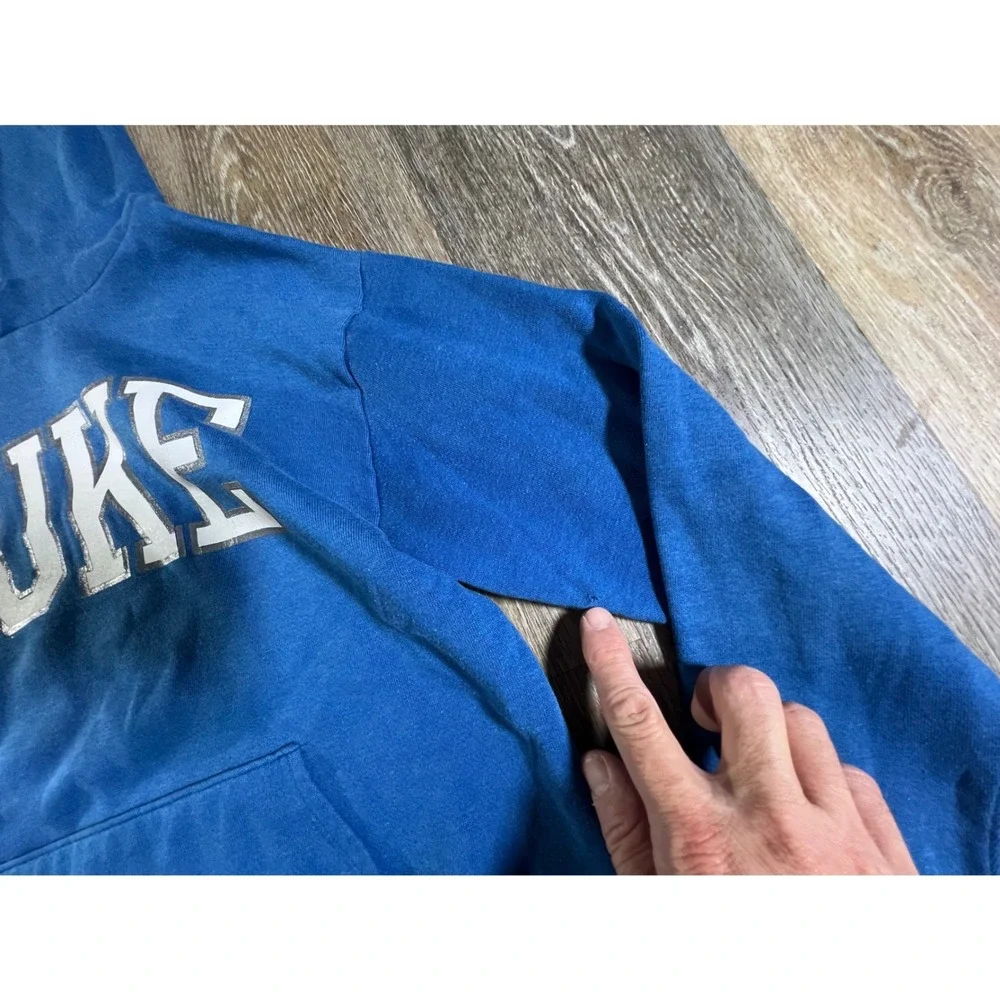 Duke Pullover Hoodie Youth Large Blue Graphic Sweatshirt Collegiate 5042